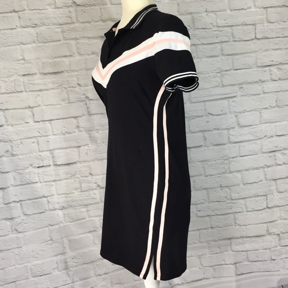 Almost Famous varsity polo black white pink dress - Picture 3 of 5